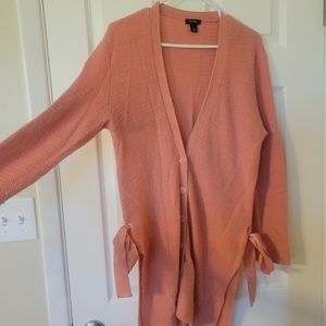 Dusty Pink V Neck Cardigan